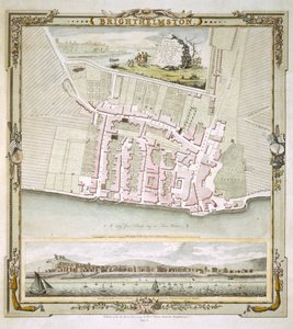 Carte de Brighton par Thomas Yeakell et William Gardner, gravée par Whitchurch, 1779